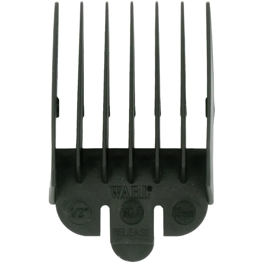 Wahl No.4 Attachment Comb 12Mm Black Plastic Slide On