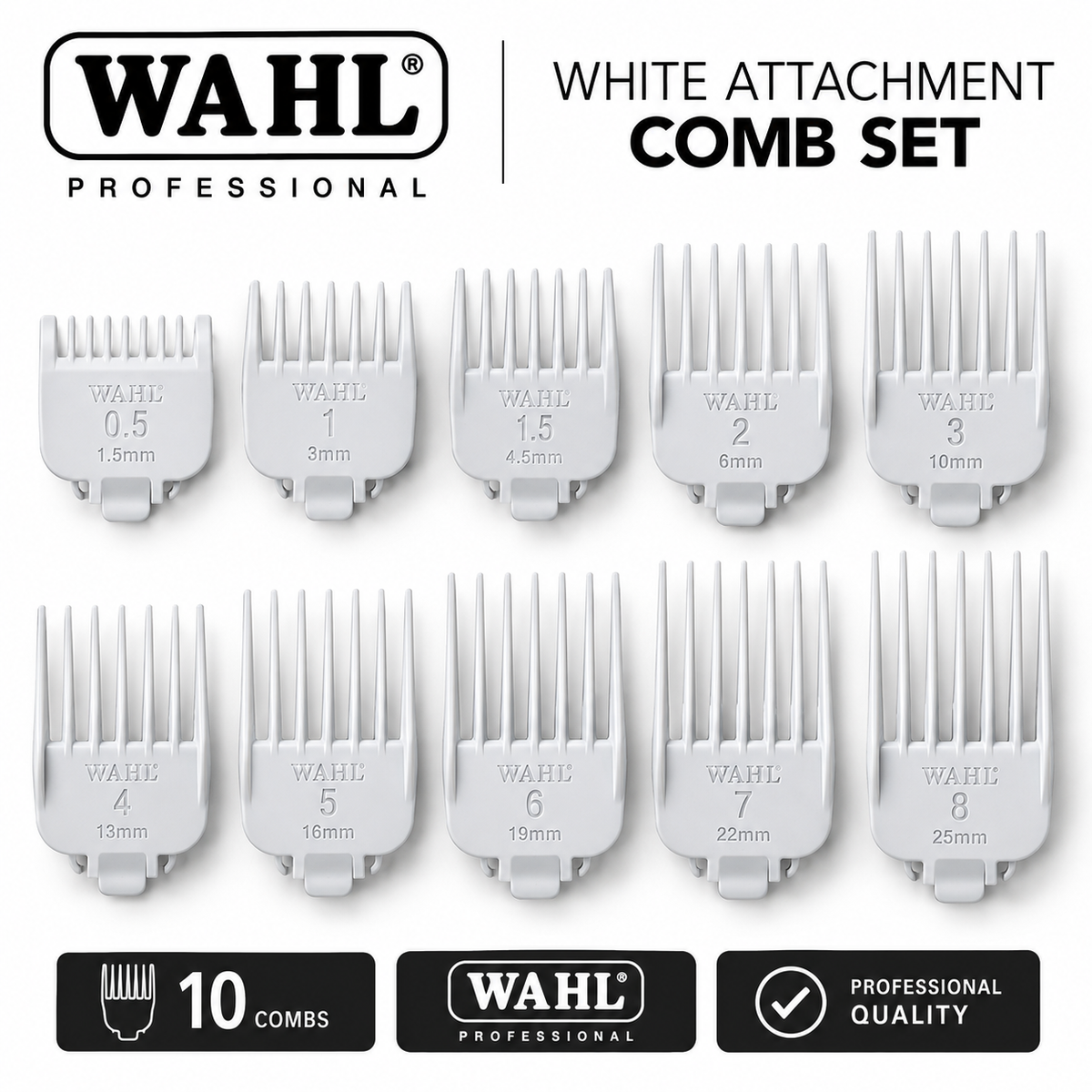 Wahl Comb Set White